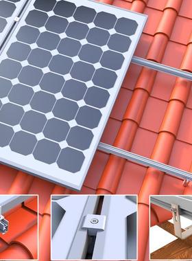 斜屋顶镀锌可调节C型支架光伏支架抗震太阳能光伏支架