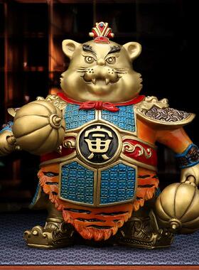 十二生肖之天兵天将全铜摆件鼠牛虎兔龙蛇马羊猴鸡狗猪创意工艺品