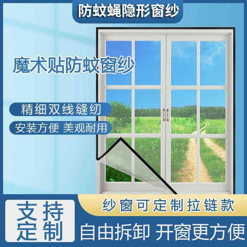 隐形纱窗家用防蚊自粘式纱窗家用隐形纱帘纱网自装蚊贴窗纱魔术贴,淘宝优惠券,粉丝福利购,淘宝优惠卷