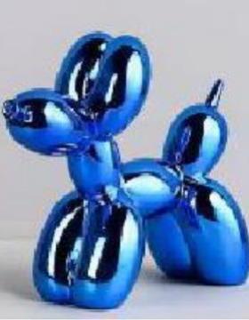 北欧树脂小气球狗摆件样板房售楼部卧室书房客厅餐厅桌面玄关饰品