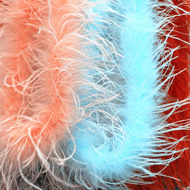 琪琪服装辅料厂家直销9-11cm鸵鸟毛羽毛绒条 - 图0