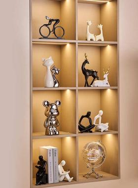 猫咪摆件高级感小众轻奢高档家居电视柜玻璃酒柜客厅玄关软装饰品