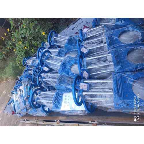 浆液阀手动闸板阀铸铁对夹式刀型闸阀门Z73X-10软密封浆液阀 - 图0