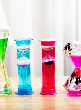 梦幻海洋小动物油滴沙漏计时器创意六角形水漏摆件少儿节生日礼物