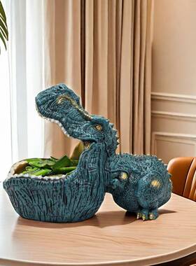 创D2354意个性龙收纳摆件糖盘鞋柜盒钥匙收纳恐家居装饰果品