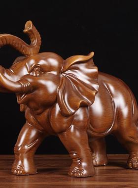 招财大象摆件一对客厅家居玄关办公室桌公司店铺乔迁开业树脂礼品