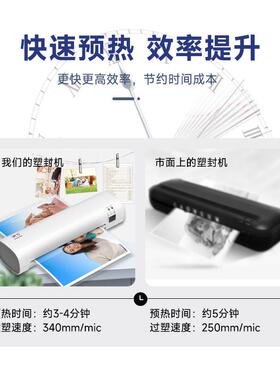 A4塑封机照片过塑机相片覆膜机家用过胶机小型办公迷你热裱封膜机