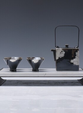 新中式面具大理石托盘组TYC合装客厅茶室茶几茶书饰房样板间桌装