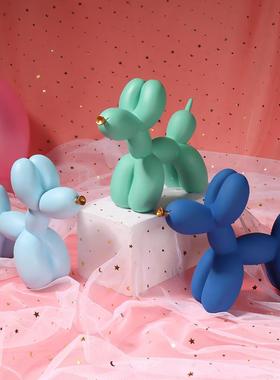 卡通气球狗家居水转印摆件办公室客厅玄关树脂工艺品桌面装饰