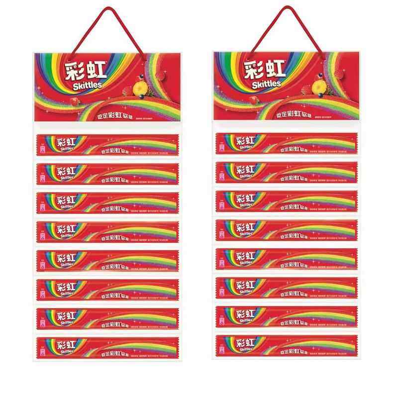 彩虹糖酸条软糖9g*10条小样橡皮糖珍宝长条珠儿童怀旧果汁卷软糖,淘宝优惠券,粉丝福利购,淘宝优惠卷