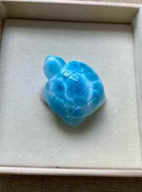 海纹石小乌龟吊坠拉利玛龙龟项坠锁骨链坠挂件规格35.3*30.4*20.1