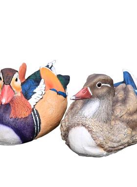 花园摆件院子装饰水池动物鸳鸯摆件树脂工艺户外鱼池装饰造景