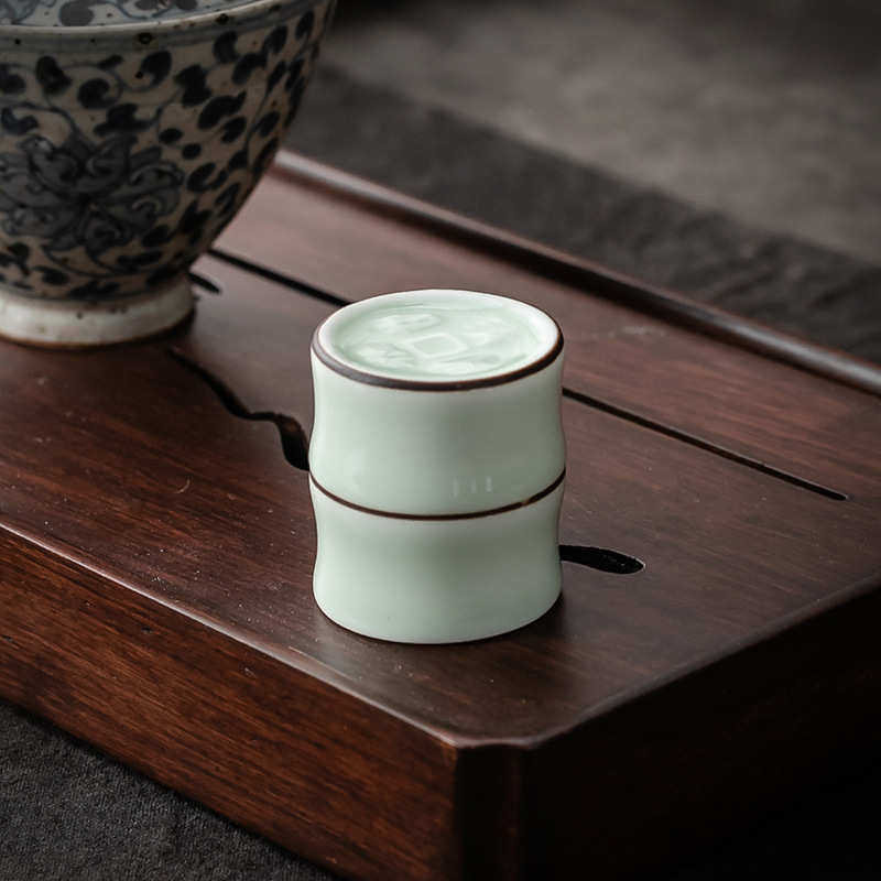 配件功夫手绘茶道纹托陶瓷竹节玄托白瓷盖置盖碗茶茶具盖壶盖,淘宝优惠券,粉丝福利购,淘宝优惠卷