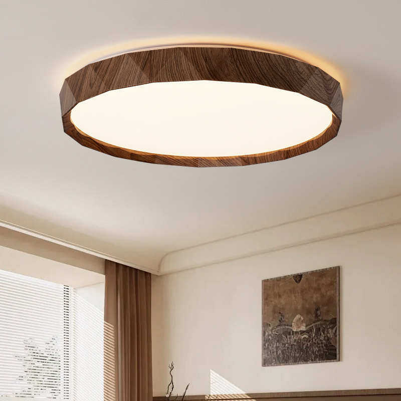 胡桃木复古新款护眼中古风日式侘寂风主卧房间中山灯具卧室吸顶灯,淘宝优惠券,粉丝福利购,淘宝优惠卷