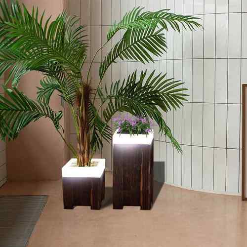 led发光花盆灯带充电RGB可调节多颜色智能户外防水景观庭院花盆灯 - 图2