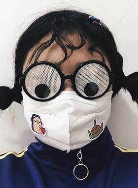 创意搞怪圆框可转动眼珠眼镜 自拍娱乐活动道具个性搞笑派对眼镜