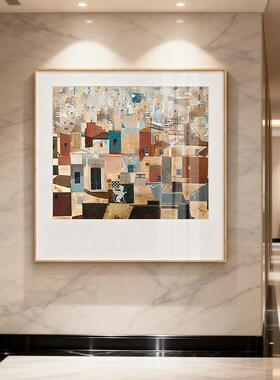 斯皮罗斯名画小众艺术卡纸装饰画客厅画正方形餐厅挂画卧室风景画