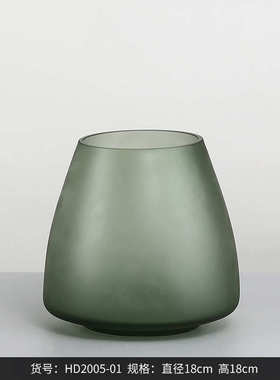 简约水果盘装饰品磨砂玻璃装彩色  客厅软样板间家居花瓶现代批发