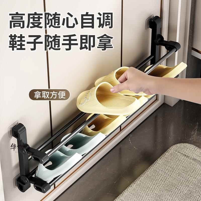 鞋架家用门口小窄多层新款2025爆款门后收纳壁挂式小型鞋架子 - 图2