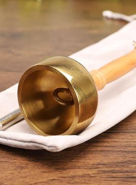 引擎铜木柄引馨加厚中号大号木长柄引庆铜罄助念打击乐器