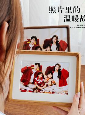 洗照片做成相框挂墙合影像框照片摆台打印加冲洗婚纱照摆台定制