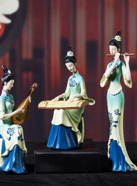 新中国风祇此绿色饰品古风女士客厅书房酒柜古架中国风艺术饰品