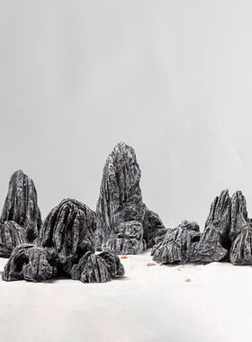 彷真假山石盆景盆栽造景布景装饰园艺绿植微景观石头盆景配件摆件