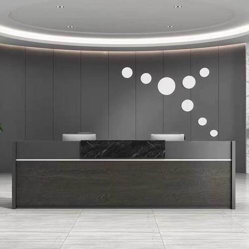 公司前台接待台简约现代办公桌小型理发收银台美容院迎宾服务吧台 - 图1