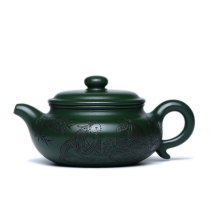 National master Jiang Rong Chuanzhuans niece-in-laws son-in-law Guojiu Chen teacher Jingzhou green mud imitation ancient Yixing Purple Sand Pot pure handmade