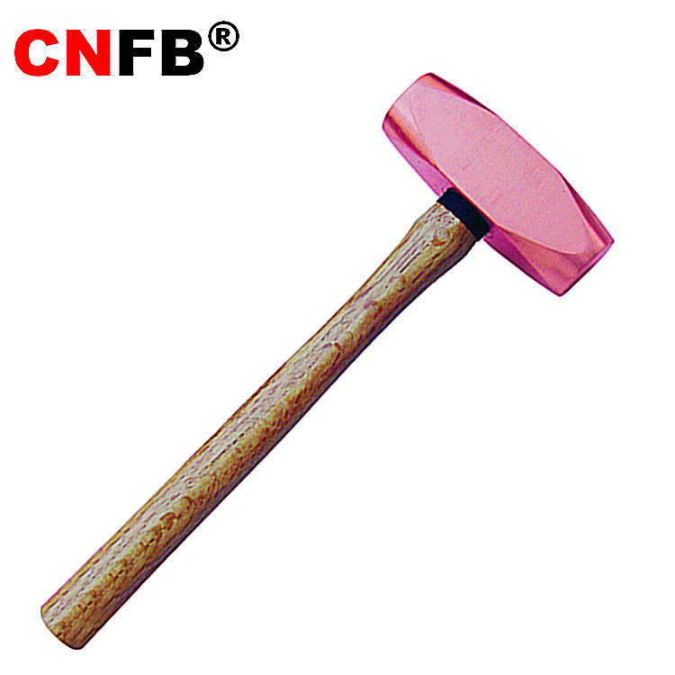 （桥防）天津桥防CNFB 紫铜木柄欧式平锤 T82207B - 图2