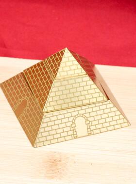 金字塔转转摆件礼品办公室车载手把件实心旋转解压陀螺能量塔