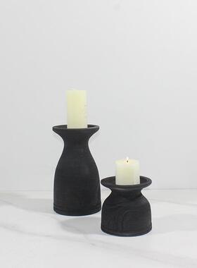 现代家新中式蜡烛台复古装饰居摆品件民宿JIA厅样板间玄关餐厅客