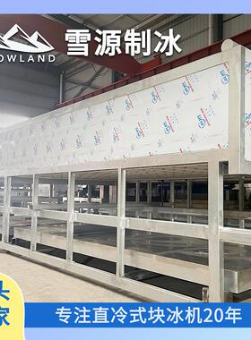 雪源10吨大型工业冰块机一键式自动脱冰商用保鲜降温制冰机