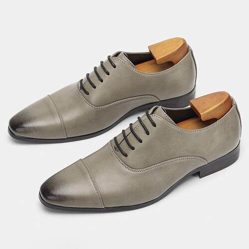 Classic leather dress shoes for men business shoes尖头男皮鞋 - 图2