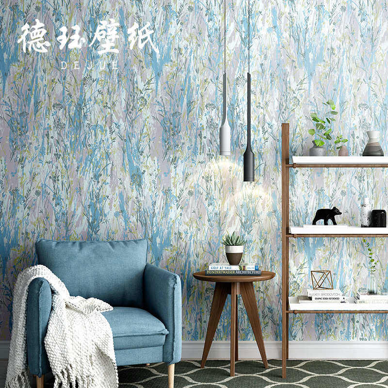 北欧风格壁纸田园碎花紫色墙纸韩式客厅房间卧室背景墙现代简约,淘宝优惠券,粉丝福利购,淘宝优惠卷