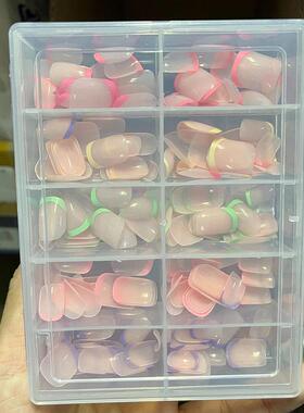 240/120Pcs Colorful French Short Square False Nails Full Cov