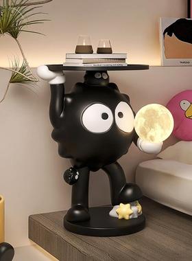 创意客厅电视柜旁边艺术落地煤球置物架收纳装饰乔迁新居礼品摆件