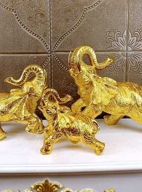 电视柜客厅欧式三金象奢酒柜摆设摆件象大象玄关轻电镀隔断豪华