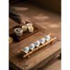 Tea cup rack, tea set storage rack, cup drain rack, bamboo whip drying cup rack, new house decoration, step by step bamboo ladder ornaments