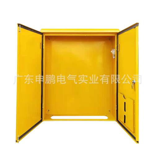 工厂落地黄色单双门配电箱金属挂壁式B级二三级可订配电柜防水 - 图3