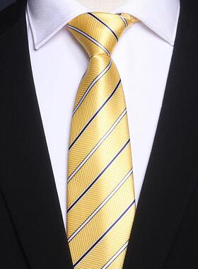 领带男正装拉链式结婚新郎男士商务手打橘黄黄色懒人免打结0923r