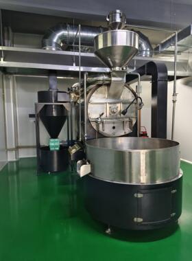 粤鼎锋80公斤咖啡烘焙机半直火式咖啡豆烘焙机设备，焙炒机炒货机