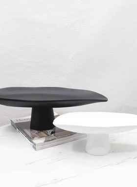 简约现代树脂高脚果盘创意客厅餐桌茶几收纳托盘摆件样板间装饰品