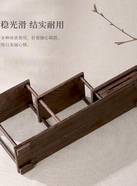 实木架子小型博茶古架底座中桌面摆件木置物架红20230301架式茶壶