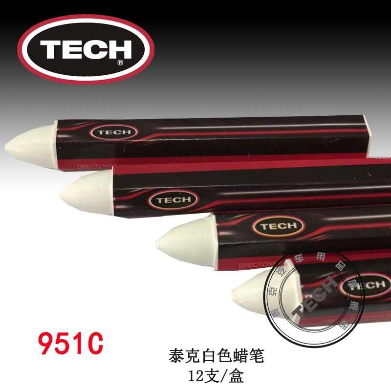 泰克轮胎记号笔951橡胶蜡笔标记伤口补胎工具防水白色记号笔12支 - 图0