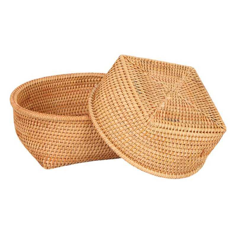 秋藤水果篮编织藤编茶叶点心零食小收纳筐篮可降解草柳编收纳框盒,淘宝优惠券,粉丝福利购,淘宝优惠卷
