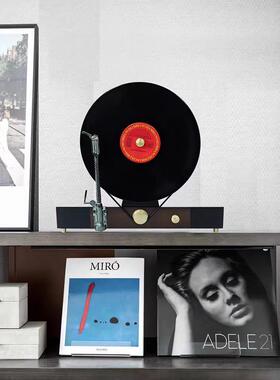 现简代板约彷真立式黑胶唱片HZH机留音机摆件卧室厅客样房家居装