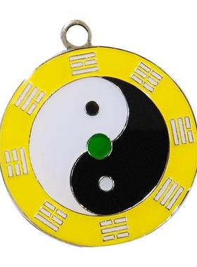 万黄白阴异阳断层红绿坚不可摧黄三色黑千字挂件中式太极挂件