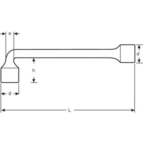Bahco 公制 套筒扳手 L形六角 12角烟斗扳手 12mm 28M-12 - 图0