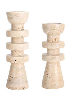 样板房金属大理石烛台摆件软装配饰酒店会所工艺品客厅饰品装饰品